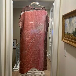 La vaca loca linen/poly shift dress (bw)